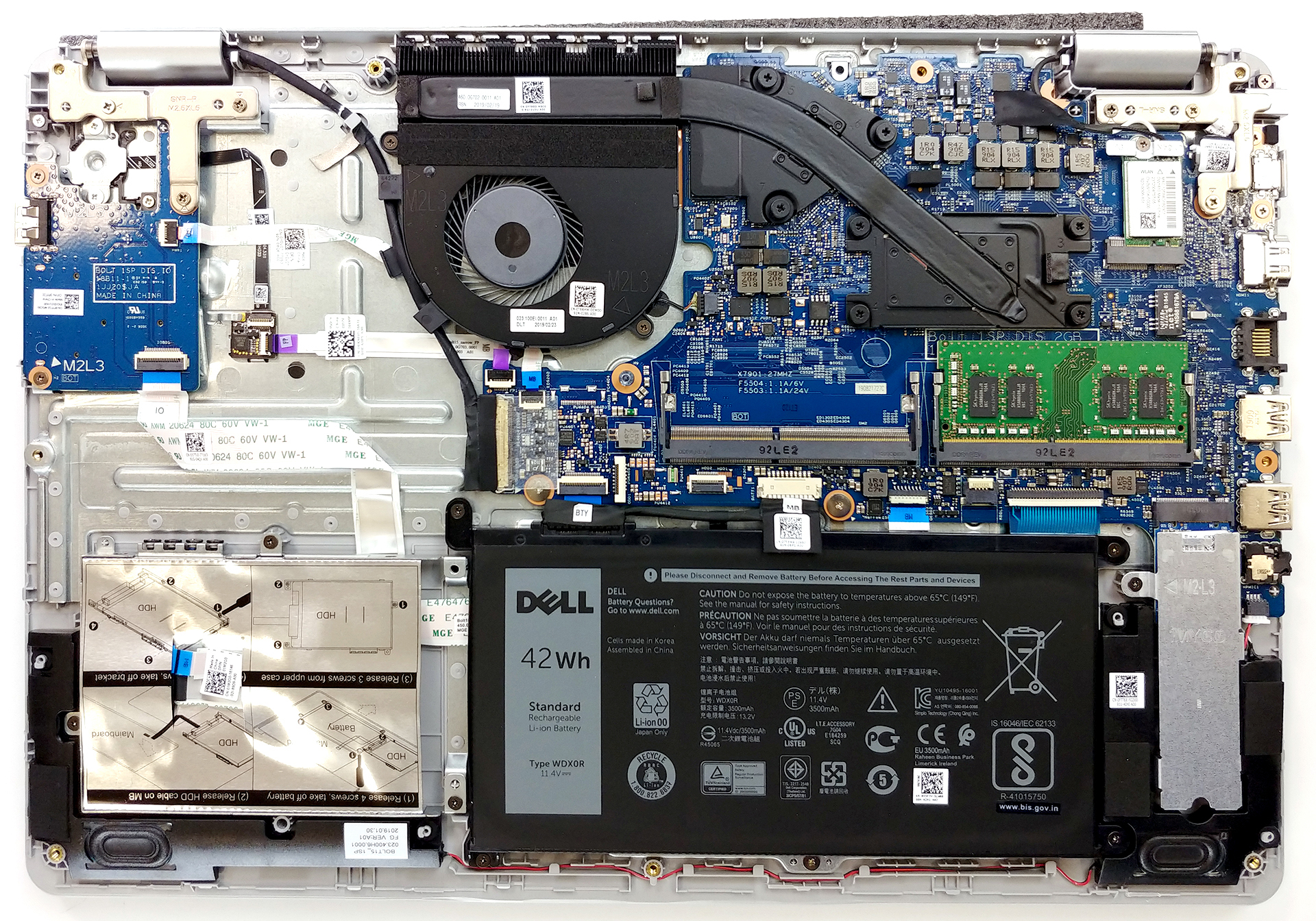 How to replace and fix DELL Inspiron 15 5584 40pin LED 0G1M8X 450.0G708.0011 LCD Cable (Dell Inspiron 15 5584 1)
